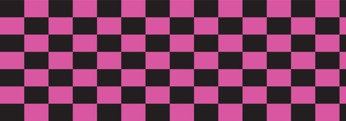 Checkered pattern tile background. Black and Pink