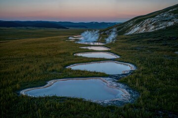 Hot Springs at Dusk
