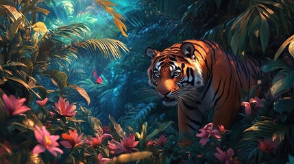 * Photographing vibrant jungle flora and fauna.