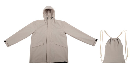 Parka jacket that can be folded into a bag © yanuarfotografer