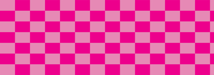 Pink checkered board repeatable background, hot pink checkerboard pattern, vector  illustration