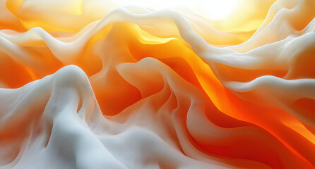 A simple orange and white background with an abstract shape, light gradient, minimalist style, vector illustration, high resolution, high detail, digital art, high quality, high definition