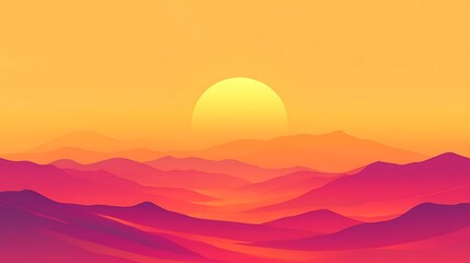 Obraz premium breathtaking sunset over rugged mountain peaks image