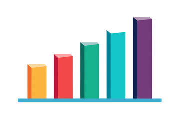 Financial Progress Illustrated with Colorful Bar Graph