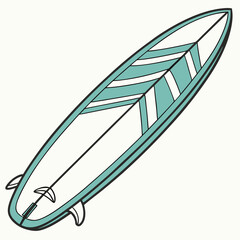 surf board on a white background