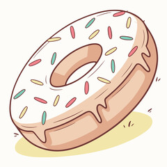 vector illustration of a donut