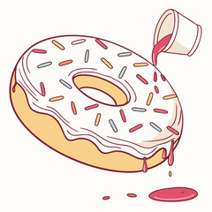 vector illustration of a donut