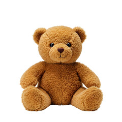 Cute Brown Teddy Bear Isolated on Transparent Background