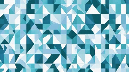 Obraz premium Abstract Geometric Background with Triangles and Shapes in Cool Blue Tones, Perfect for Modern Design and Creative Projects