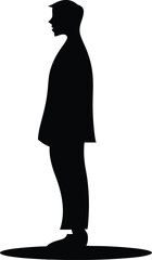 Print Silhouette man logo design template
