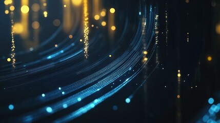 Obraz premium Abstract flowing lights creating a digital atmosphere