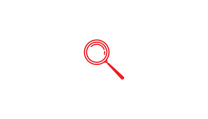 Magnifying Glass Line Icon illustration