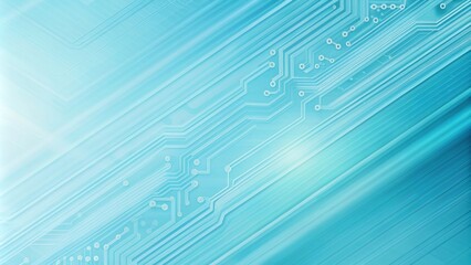Fototapeta premium Sky blue electronic circuit board technology innovative background concept