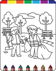 Simple and Easy Earthquake Coloring Sheet for Preschool and Kindergarten Students, Printable Earthquake Illustration for Kids Educational and Entertaining Coloring Page
