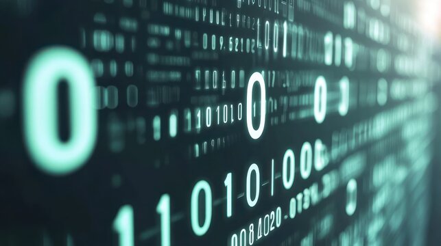 Abstract digital binary code background design