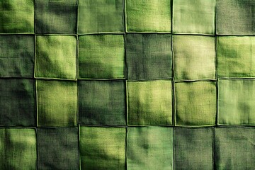 Obraz premium green quilted backrest of the sofa