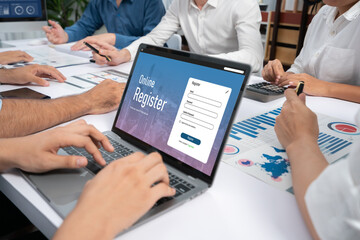 Online registration form for brisk form filling on the internet website