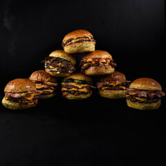 hamburger on a white background