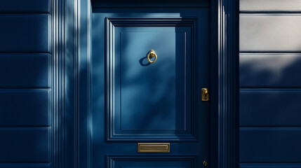 Inviting classic wooden front door elegantly painted in soft neutral tones exuding timeless architectural charm