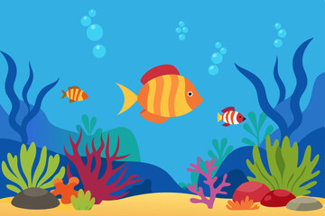 Fototapeta premium tropical fish and coral