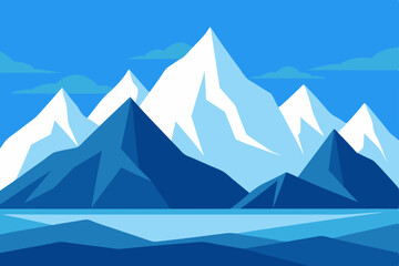 Fototapeta premium mountain landscape with blue sky