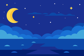 Fototapeta premium moon and clouds