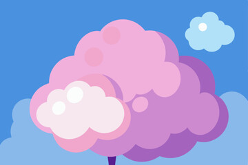 pink flowers in the sky