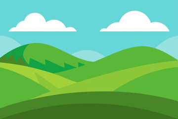 Fototapeta premium landscape with mountains and blue sky