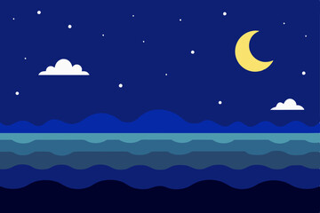 Obraz premium night sky and moon