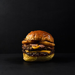 hamburger on a plate