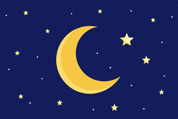 Naklejka premium moon and star