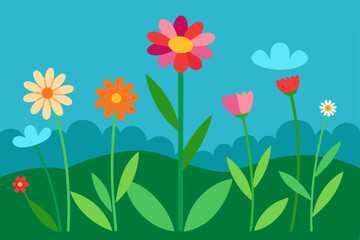 Fototapeta premium spring flowers background