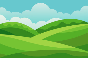 landscape with mountains and blue sky