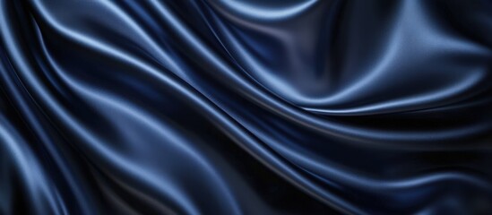 Fototapeta premium Luxurious blue silk satin backdrop for web design 