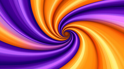 Obraz premium Vibrant Swirl of Orange and Purple in Circular Motion