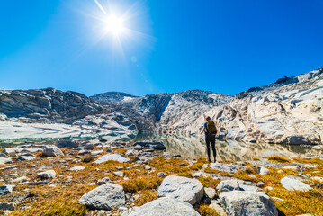 Woman Surveying Some Beautiful Scenery