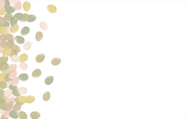 Frame made of elements for Easter. Traditional Easter elements. Vector illustration. Traditional easter ornament. Happy easter. Hand-drawn. Vector illustration.