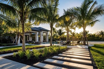 Fototapeta premium Ideal coastal getaway blending luxury and nature