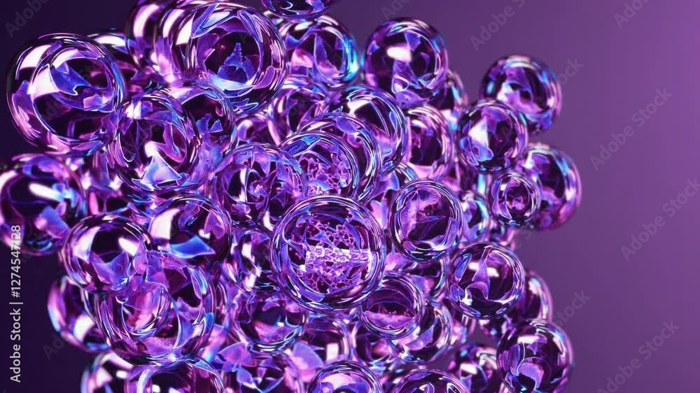 Poster pulsating purple pod luminescent dreamscape