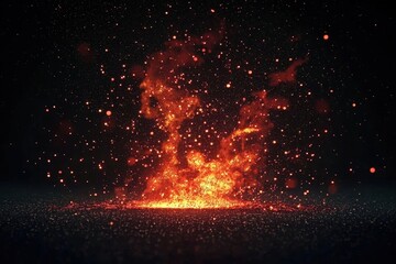 A stunning 4k representation of flying particles against a black backdrop.