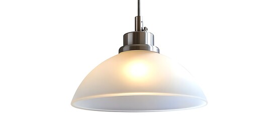 Chic pendant lamp with a frosted glass shade, isolated on pristine white background, ultra HD, high resolution,