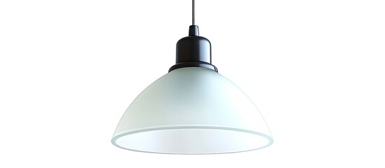 Chic pendant lamp with a frosted glass shade, isolated on pristine white background, ultra HD, high resolution,