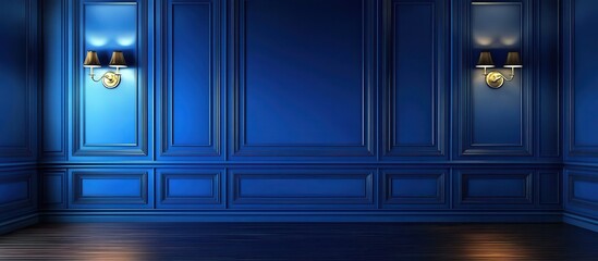 A beautiful depiction of a blue room that inspires peace.