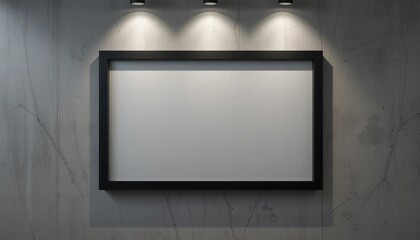 A Blank Black Frame Under Spotlights, Waiting to Tell a Story