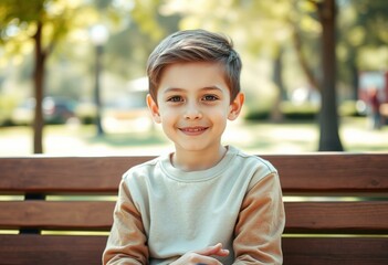Natural light portrait of a boy