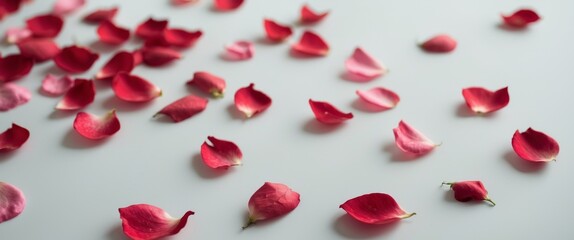 Heart of Red Rose Petals - Ideal for Valentine's Day Cards and Wedding Invitations.