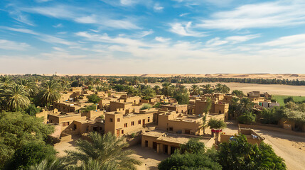 desert settlement tour with a view from above