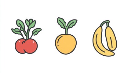 Cartoon Fruits Illustration