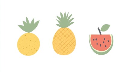 Simple stylized fruit illustration