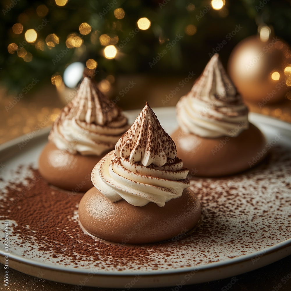 Poster christmas cake with chocolate